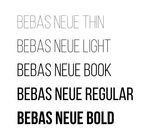 The Bebas Neue family includes thin, light, regular, bold, and black styles, plus italics for each weight. . Bebas neue download font